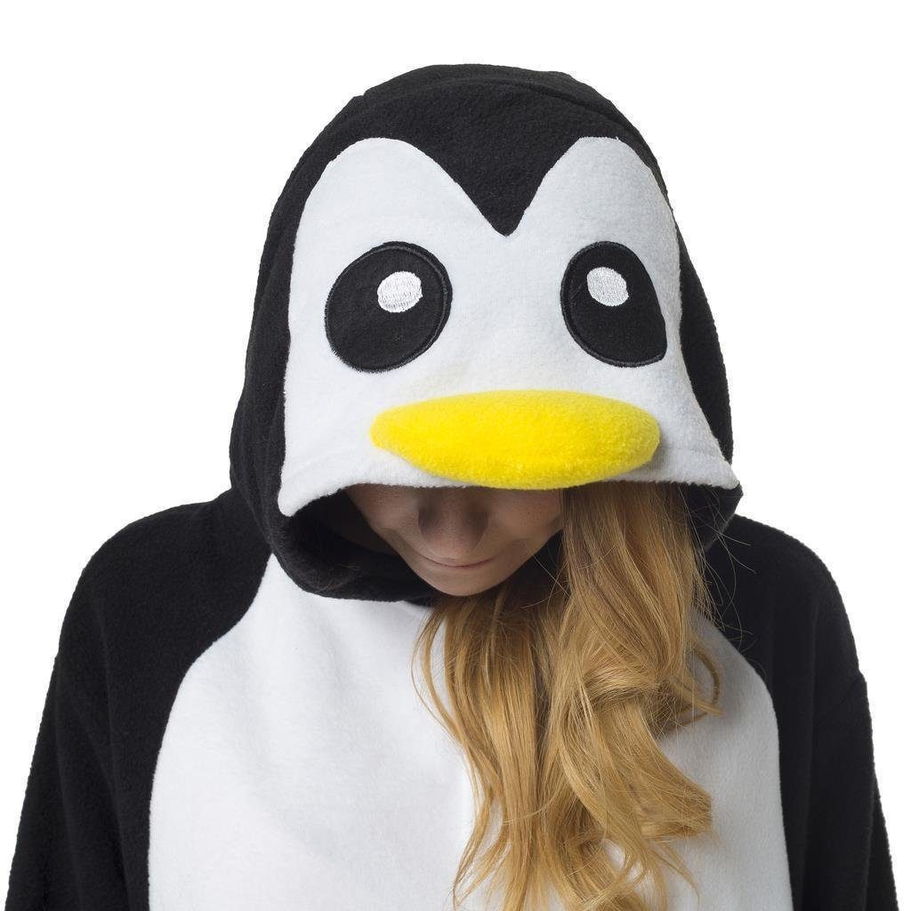 Katara Partyanzug Meerestiere Jumpsuit Onesie Kostüm für Erwachsene S-XL, Fasching, Hai, Frosch, Krokodil, Nilpferd, Pinguin, Polarbär, Schildkröte, Robbe