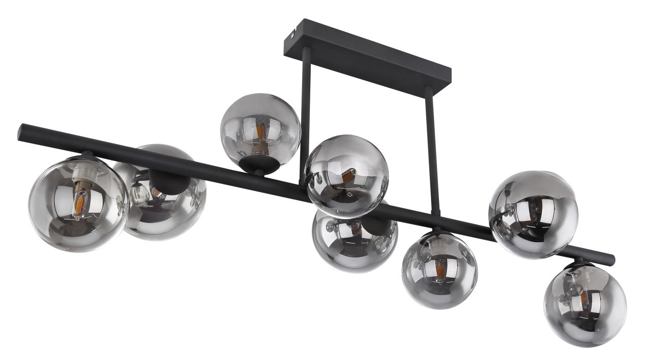 Globo Lighting - RIHA - Deckenleuchte Metall schwarz matt, 9x G9 LED