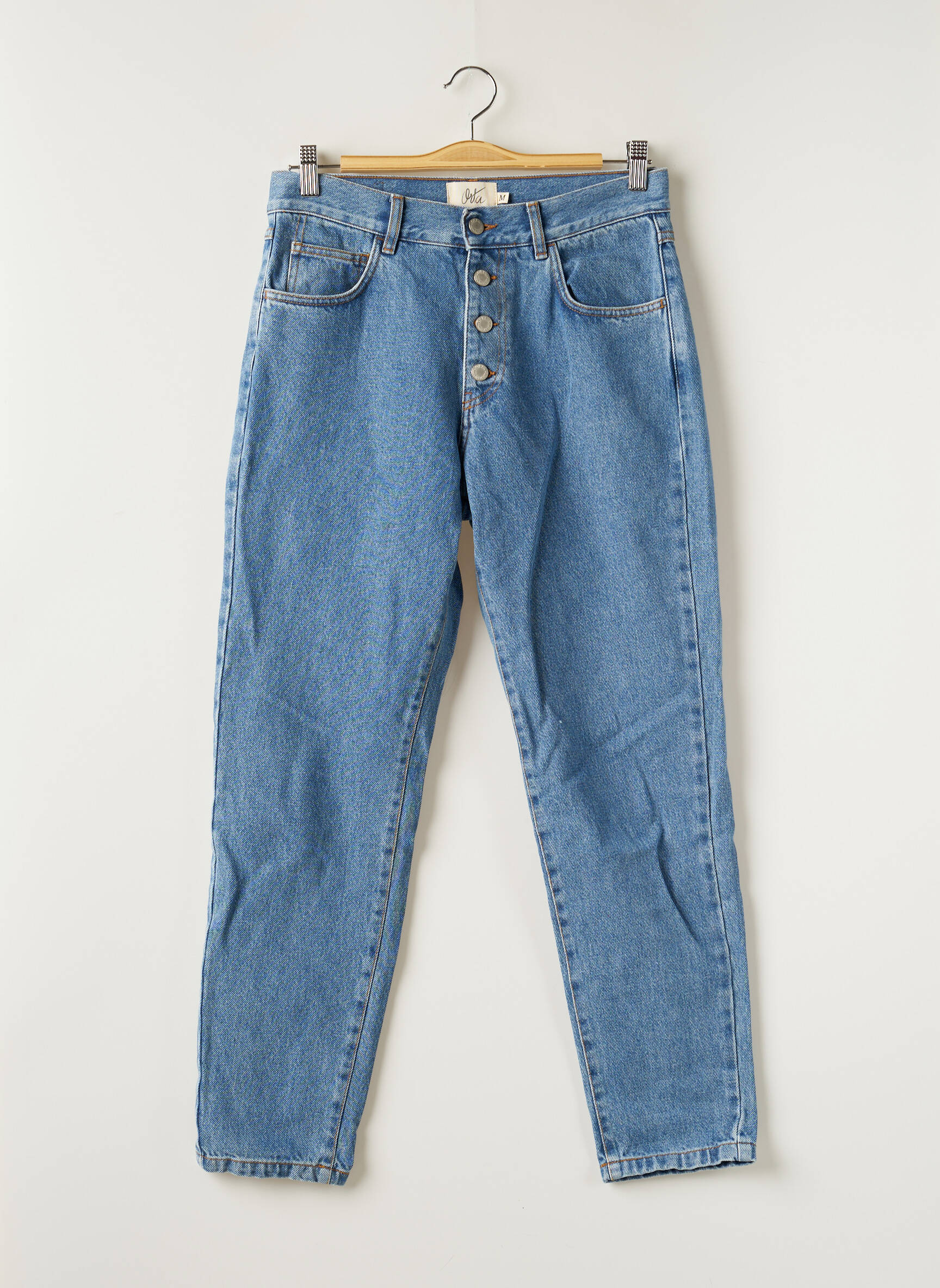 Orta Jean Mom Femme couleur bleu