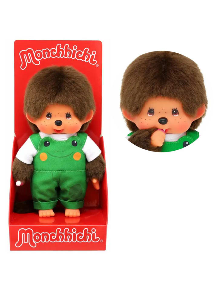 Monchhichi Junge mit Frosch Latzhose | 20 cm | Monchhichi Puppe | Fashion günstig kaufen onesize