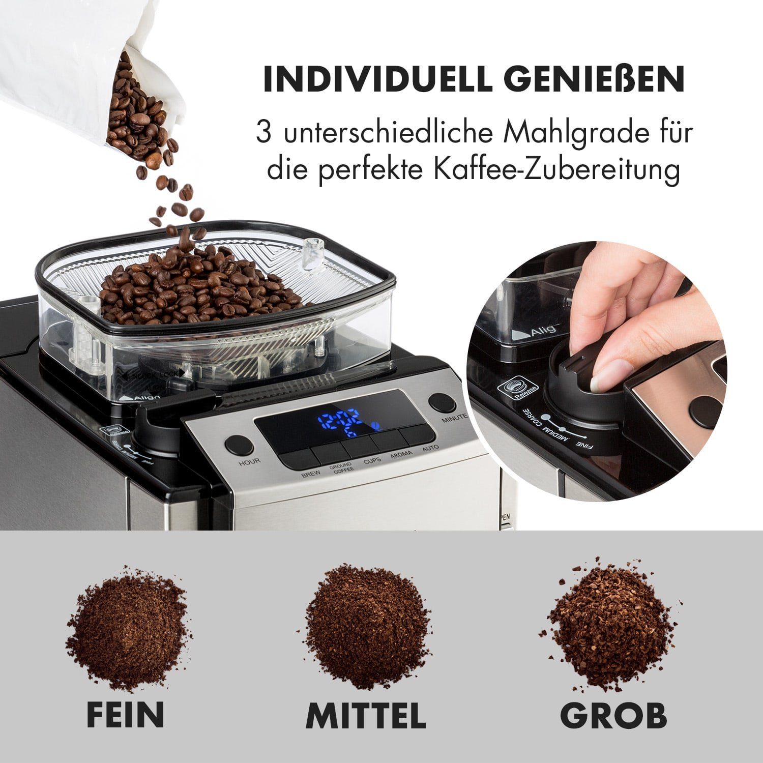 Klarstein Filterkaffeemaschine Aromatica X, 0l Kaffeekanne