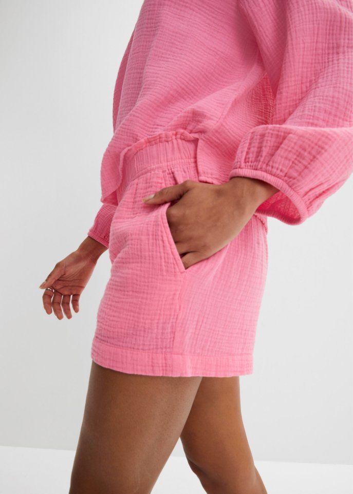 Musselin-Shorts aus Baumwolle