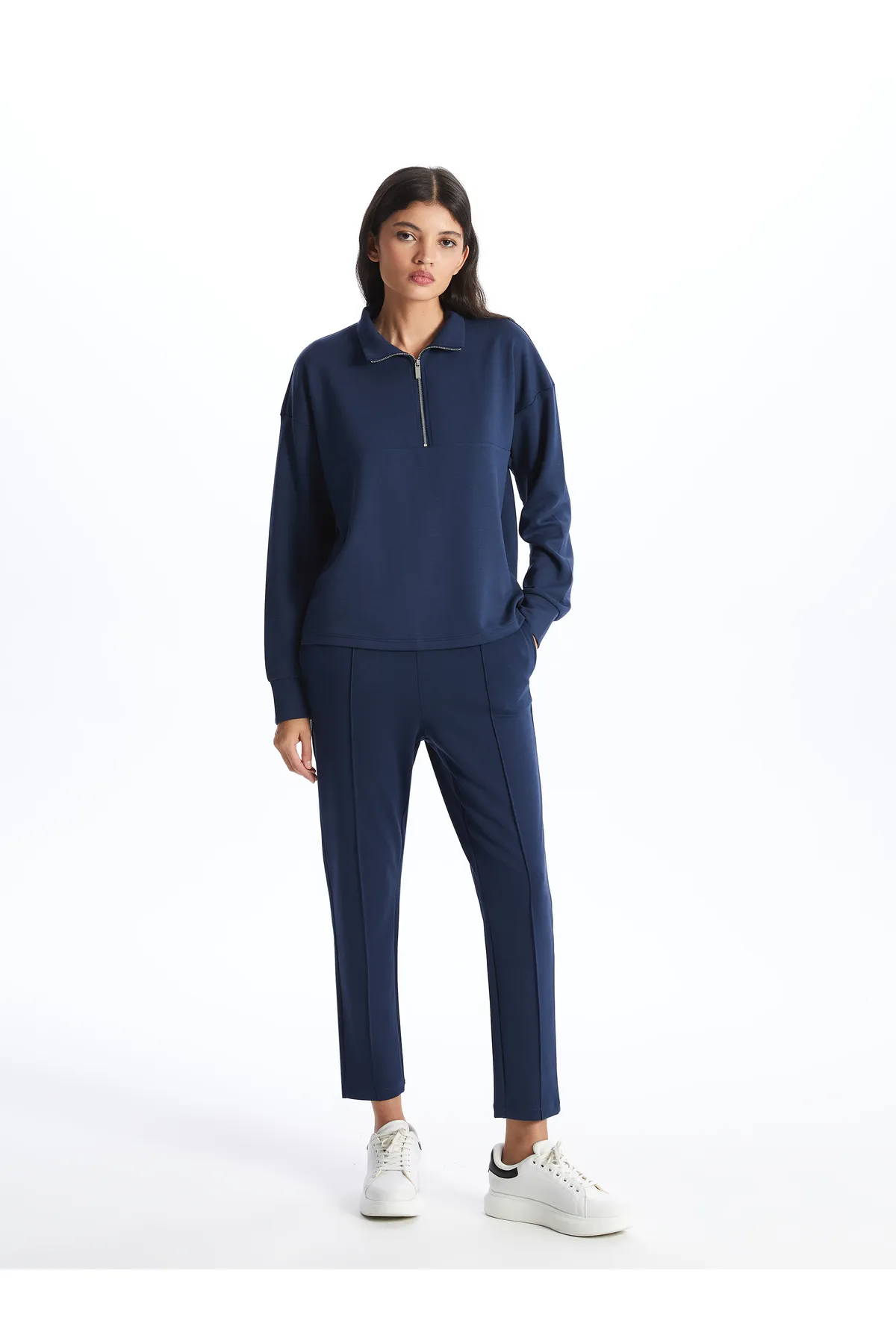 LC Waikiki  LCW Vision Damen-Jogginghose mit elastischem Bund, geradem Interlock-Design
