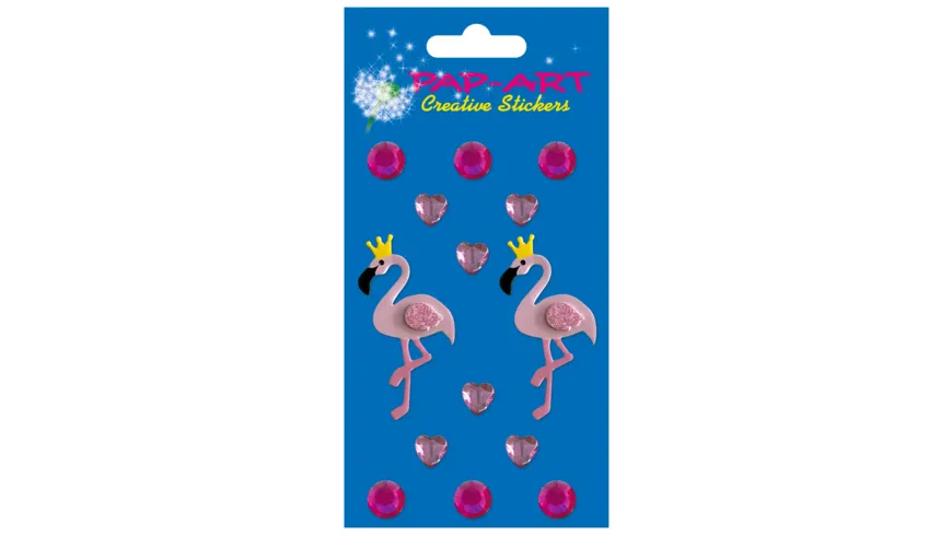 PAP-ART Strass-Sticker pink