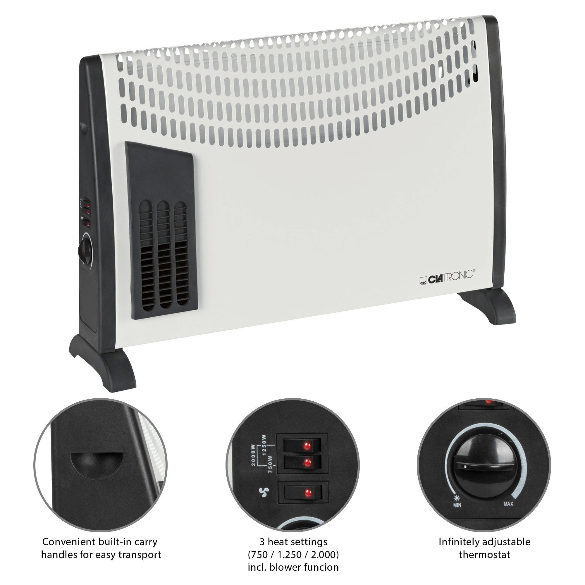 CLATRONIC Konvektor KH 3433 N, 2000 W
