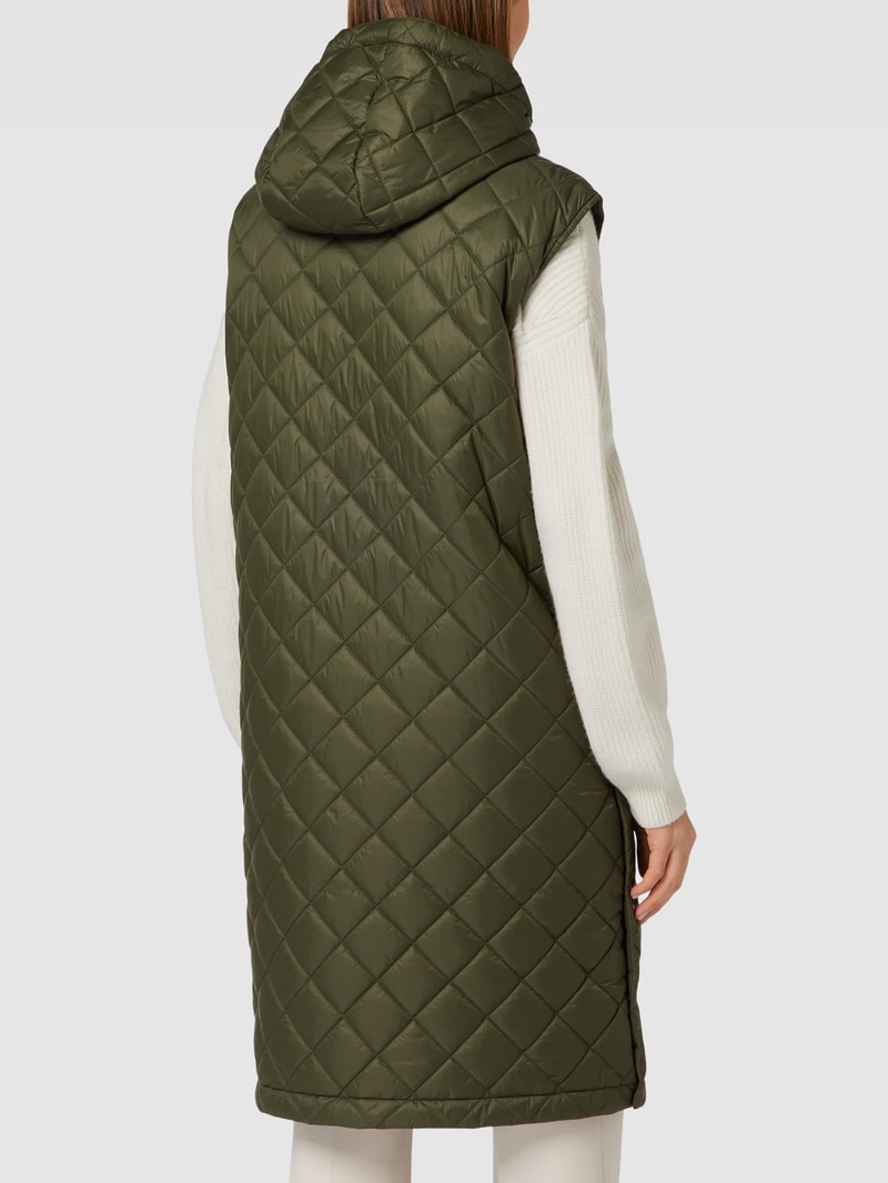 Steppweste mit Kapuze in khaki