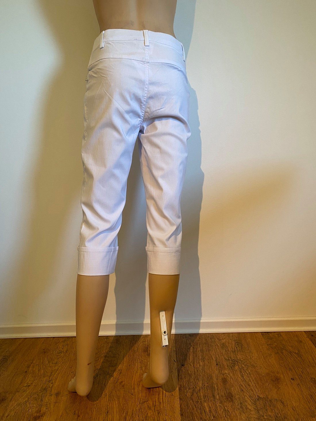 Star Collection Stretch-Umstandshose 379190 weiß kurz Caprihose Stretch