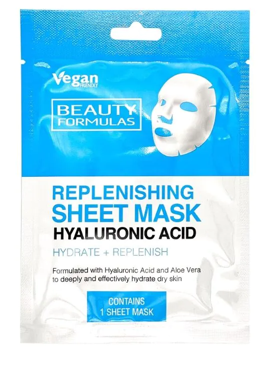 Beauty Formulas Hyaluronsyre Fyldende Sheet Mask