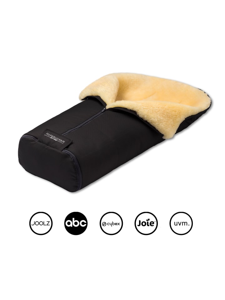 Hofbrucker Lammfell-Fußsack Iglu für Kinderwagen und Buggy in Schwarz günstig kaufen onesize