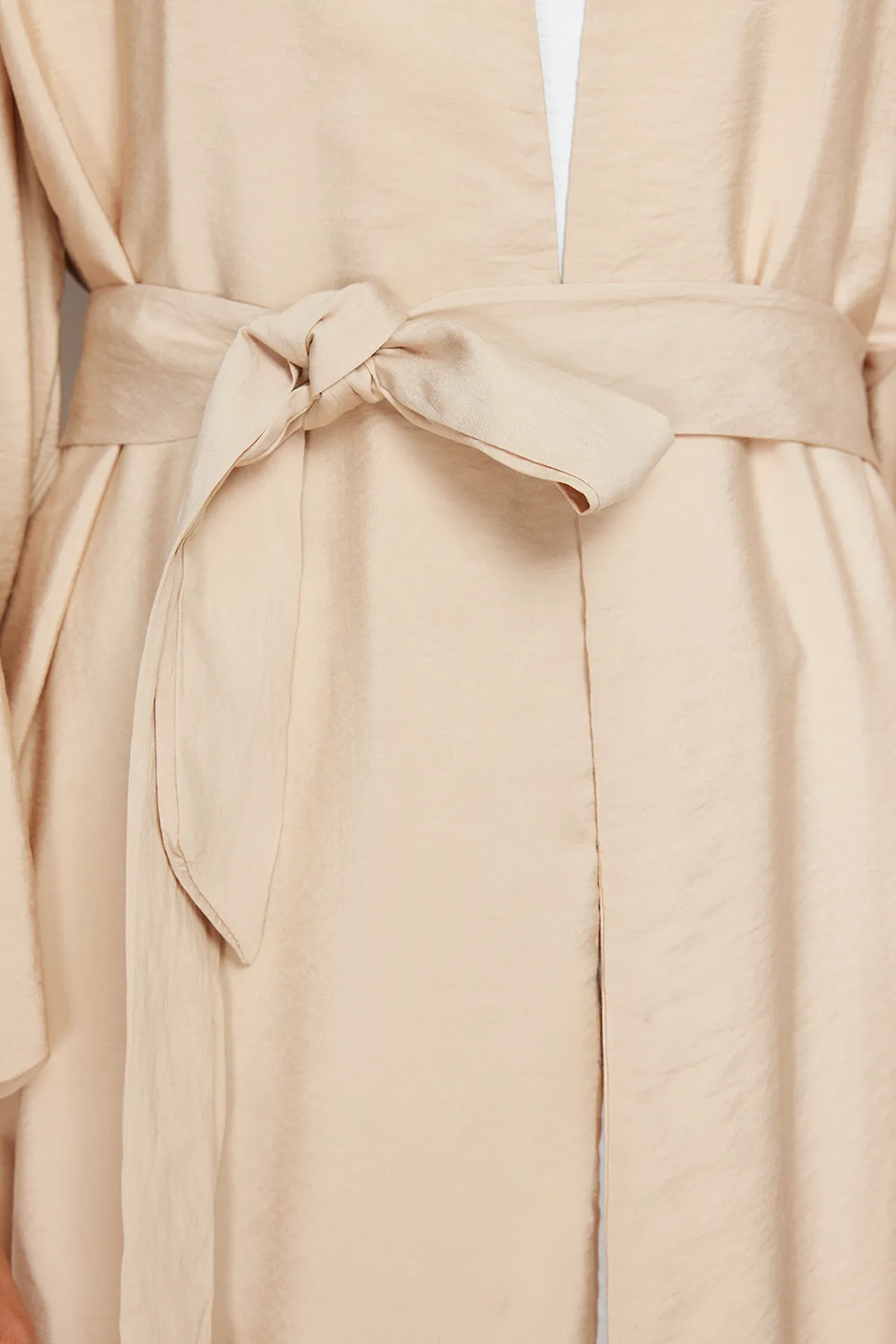 Trendyol Modest  Lange gewebte Mütze mit Steingürtel & Ferace & Abaya TCTSS24KF00001