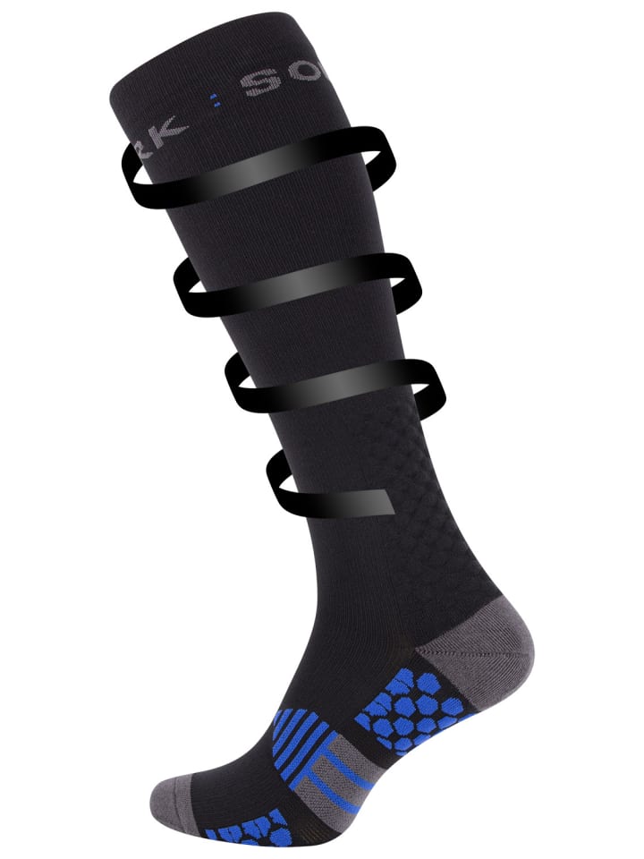 Stark Soul® COMPRESSox – Unisex Kompressions-Sportsocken in schwarz günstig kaufen