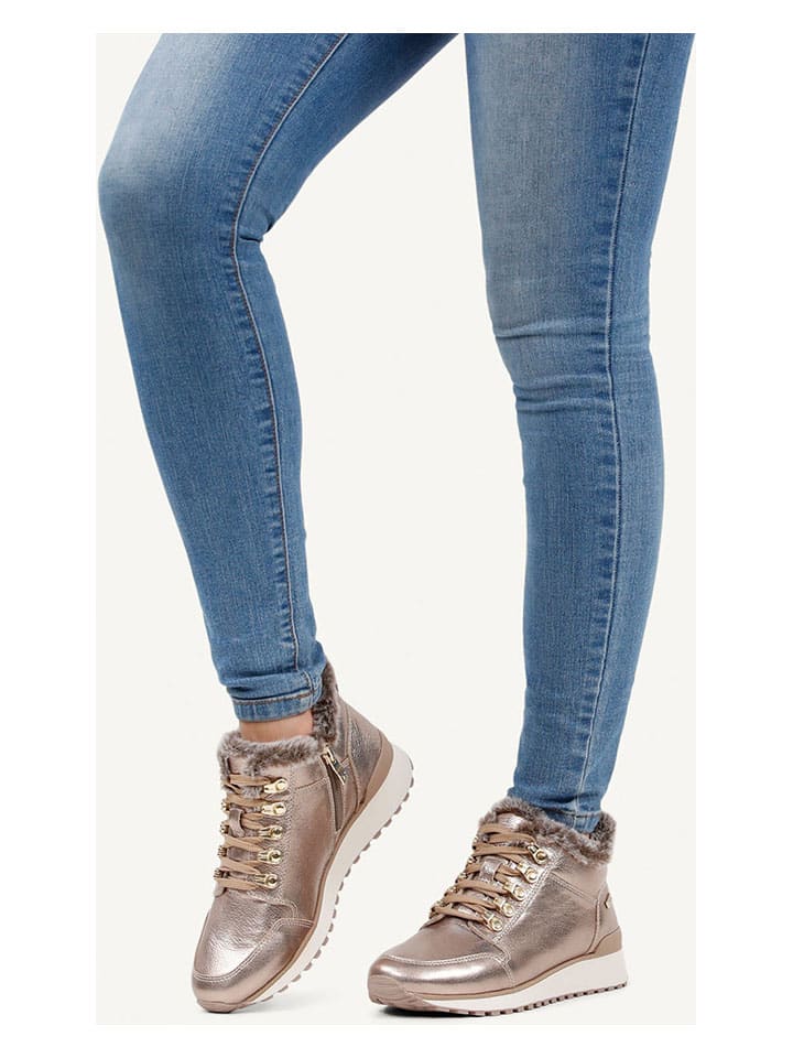 Caprice Leder-Anke-Boots in Braun günstig kaufen