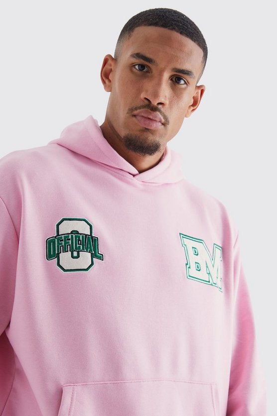 Tall kastiger Hoodie mit Worldwide-Applikation