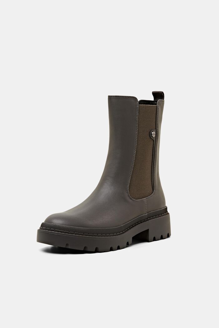Grobe Boots in Lederoptik