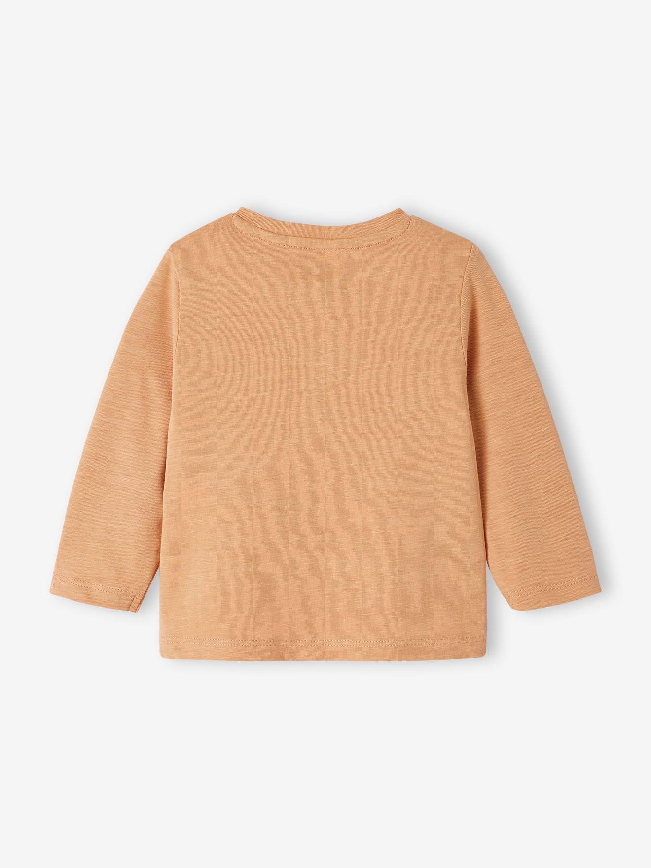Vertbaudet Jungen Baby Henley-Shirt BASIC, personalisierbar Oeko-Tex - sand