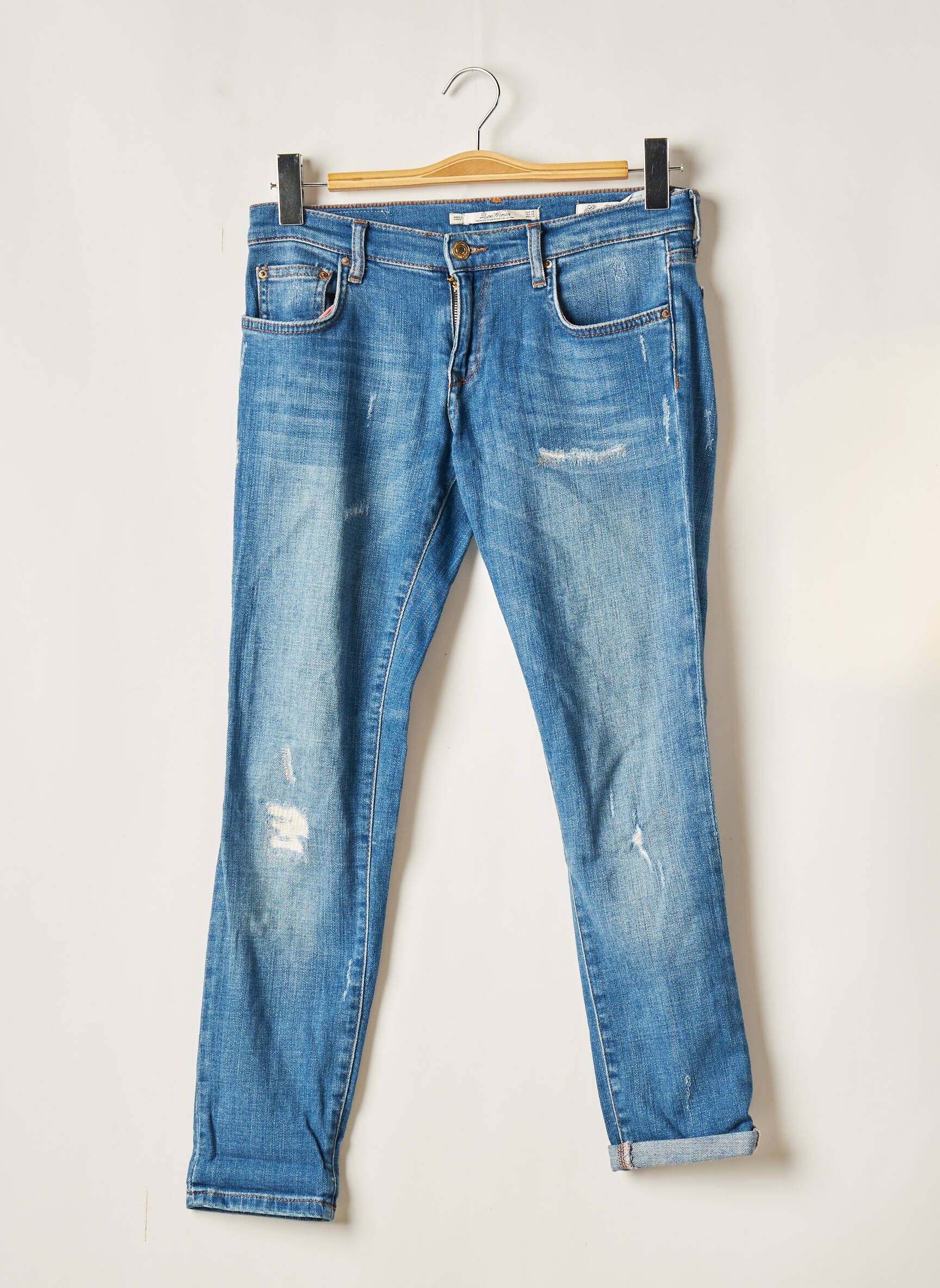 Zara Jeans Coupe Slim Femme couleur bleu