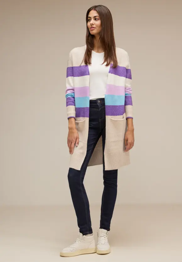 Street One Longcardigan mit Streifen
