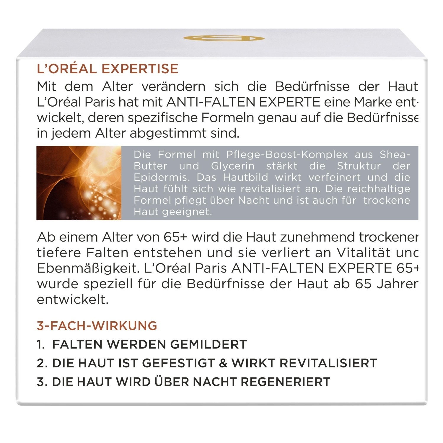 Anti-Falten Stärkende-Pflege Nacht Pflege-Boost-Komplex 65+