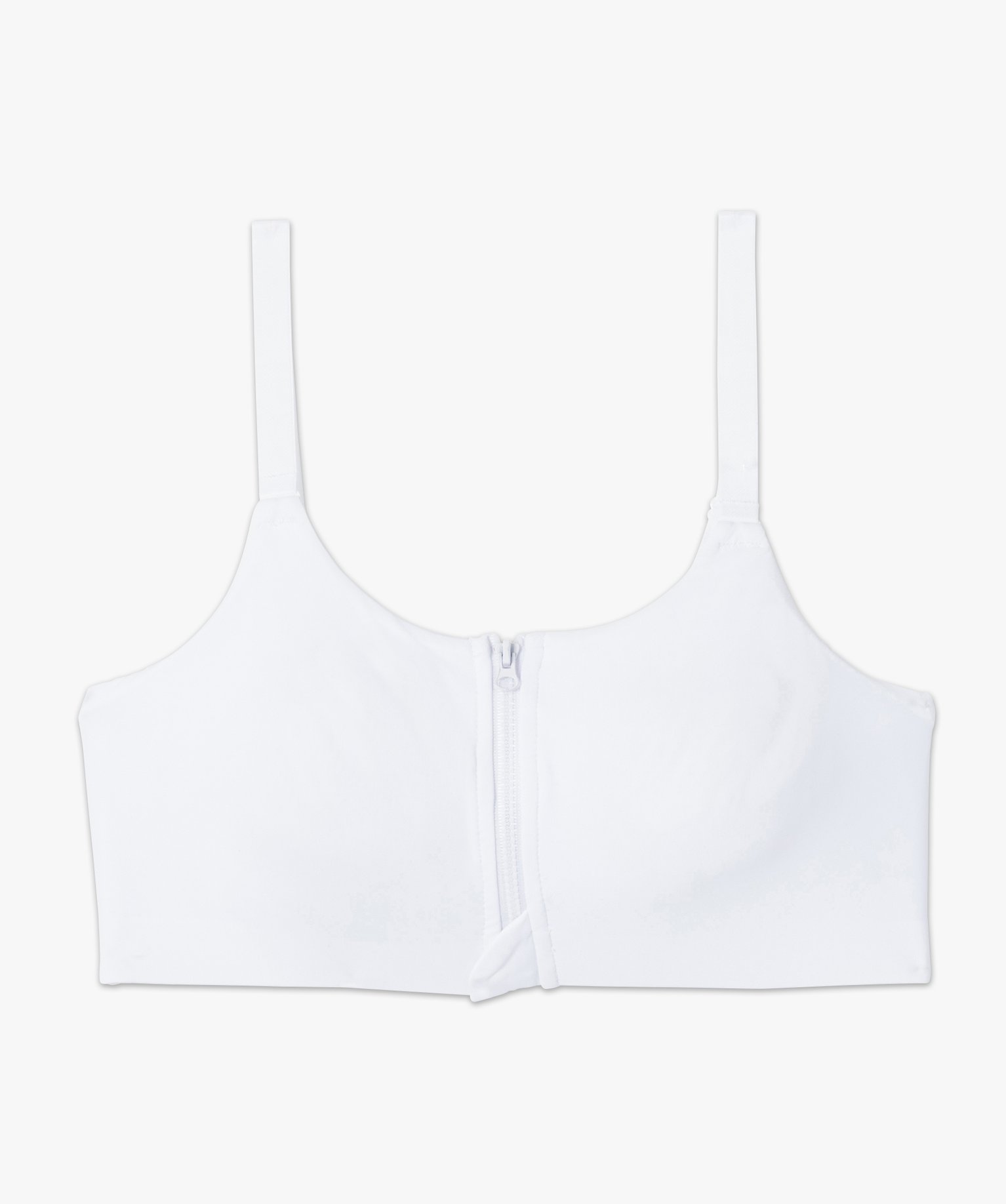 Soutien-gorge post-opératoire en microfibre et dentelle blanc | GEMO