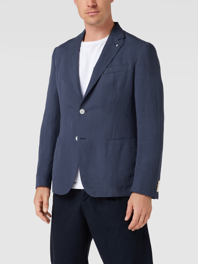 Slim Fit 2-Knopf-Sakko Modell 'Hanry' in marineblau