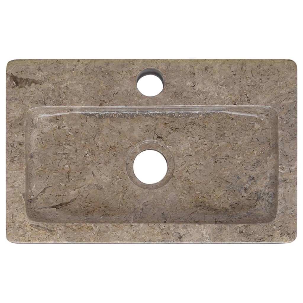 vidaXL Waschbecken Wandwaschbecken Grau 38x24x6,5 cm Marmor