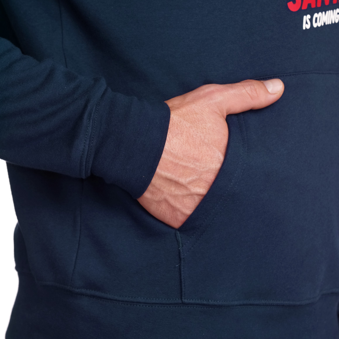 Herren Weihnachtssweatshirt mit Print dunkelblau