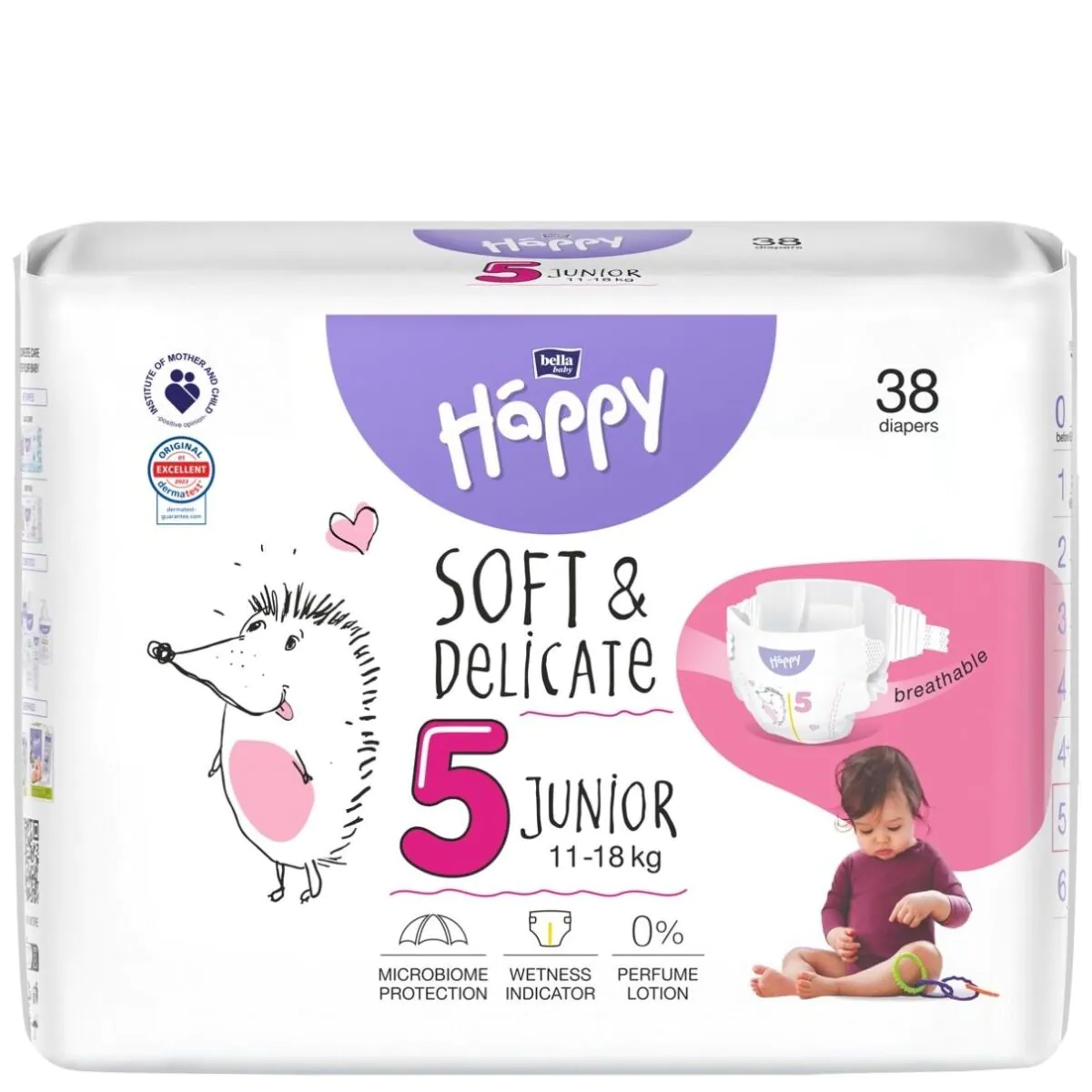 Bella Baby Happy Soft & Delicate Juniorbleer 38 stk.