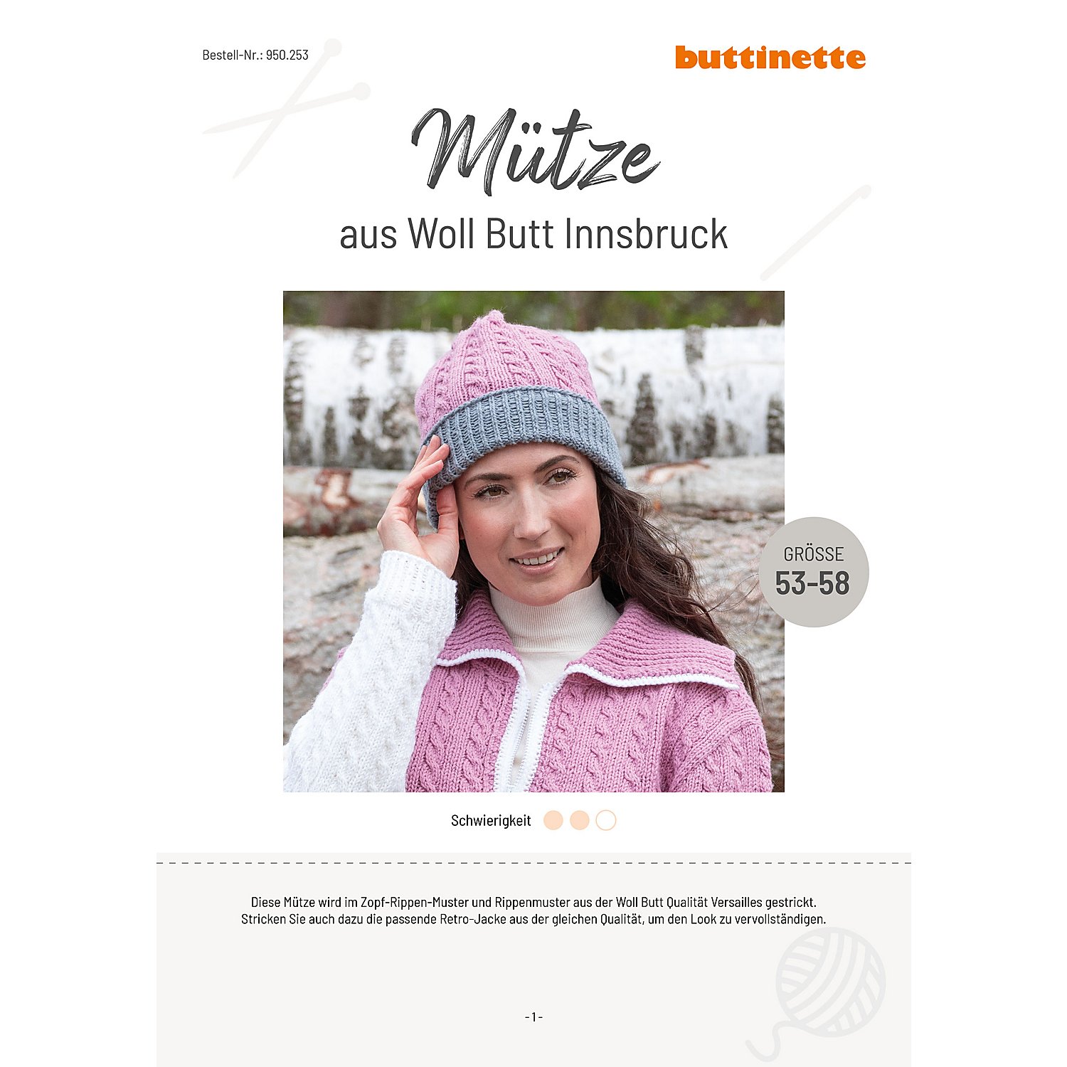 Strickanleitung – Mütze aus Woll Butt Innsbruck