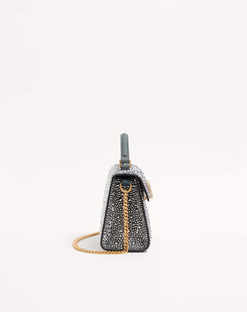 Bolsa Valentino Garavani Vsling Mini com Strass e Logotipo de Joia