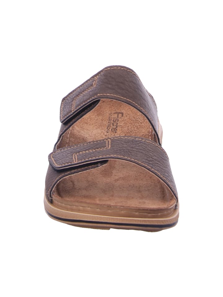 Fischer Markenschuh Pantolette in braun günstig kaufen