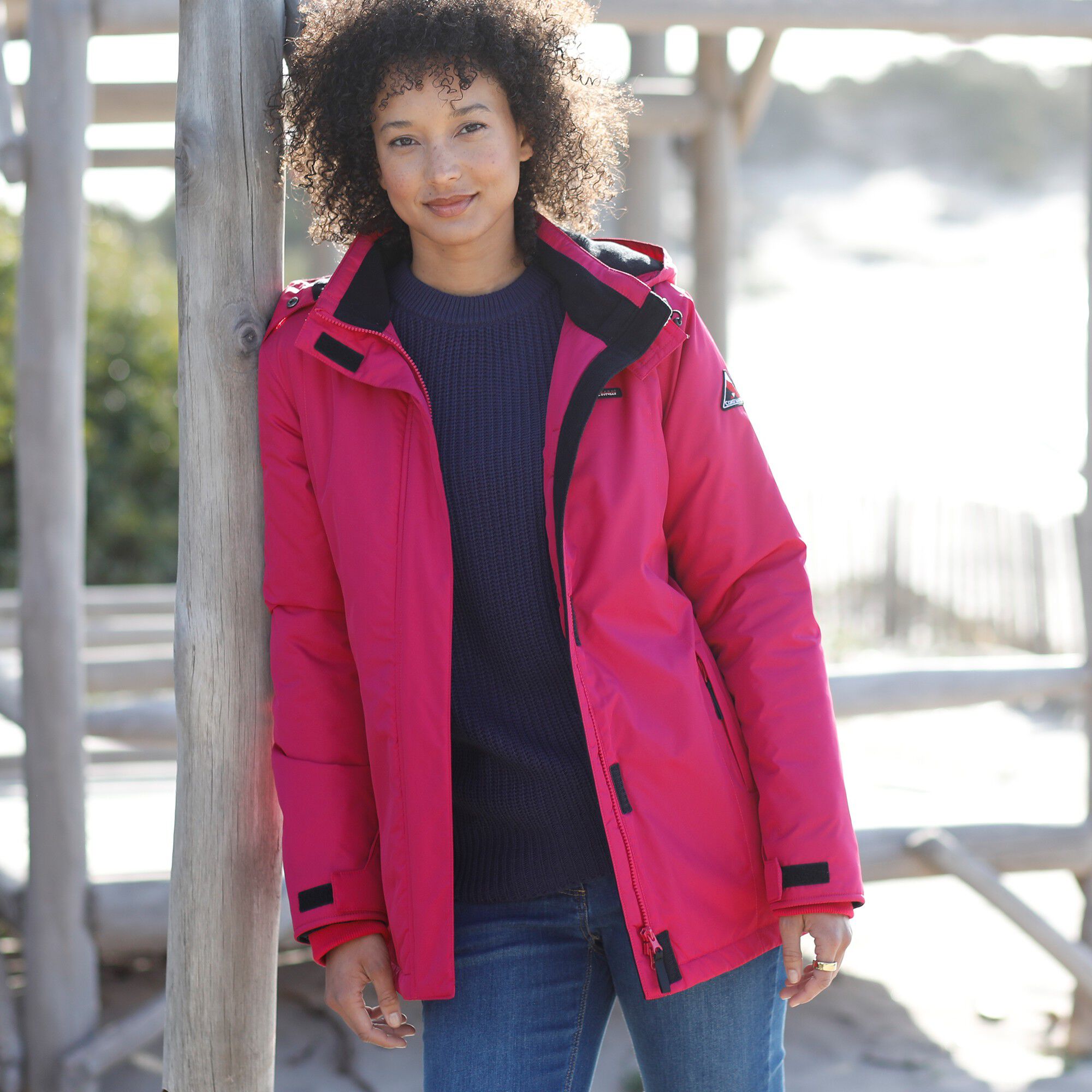 Parka imperméable doublée polaire unie
