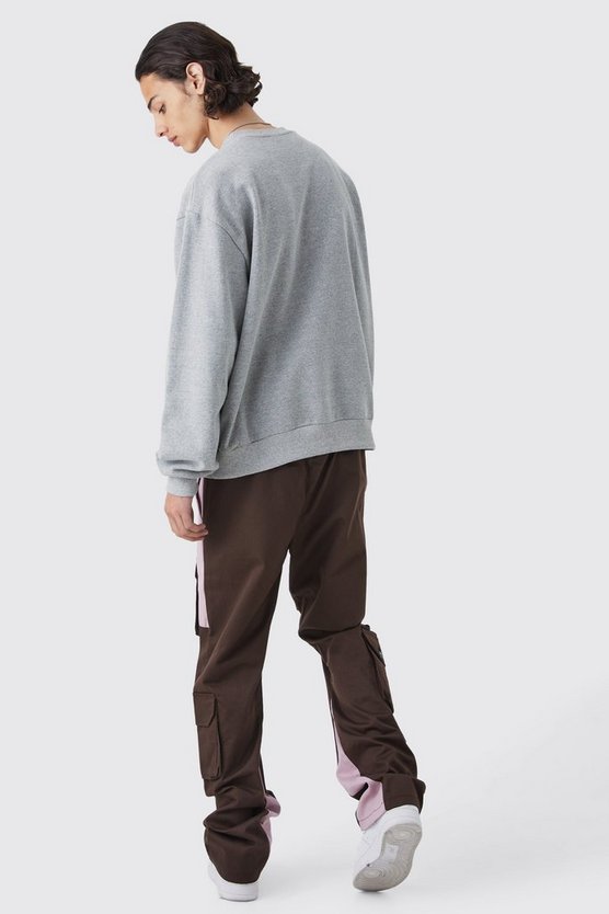 Slim-Fit Colorblock Cargo-Hose