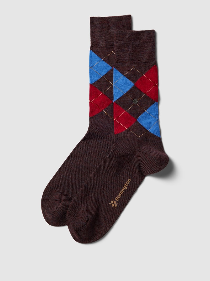 Socken mit Label-Stitching in mittelgrau meliert