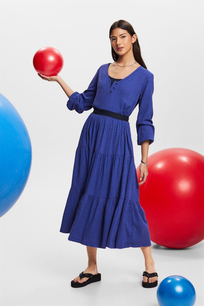 Seersucker-Strandkleid