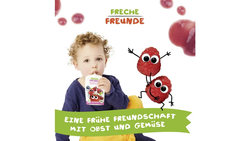 Freche Freunde Bio Quetschie 100% Apfel, Erdbeere, Blaubeere & Himbeere 100 g