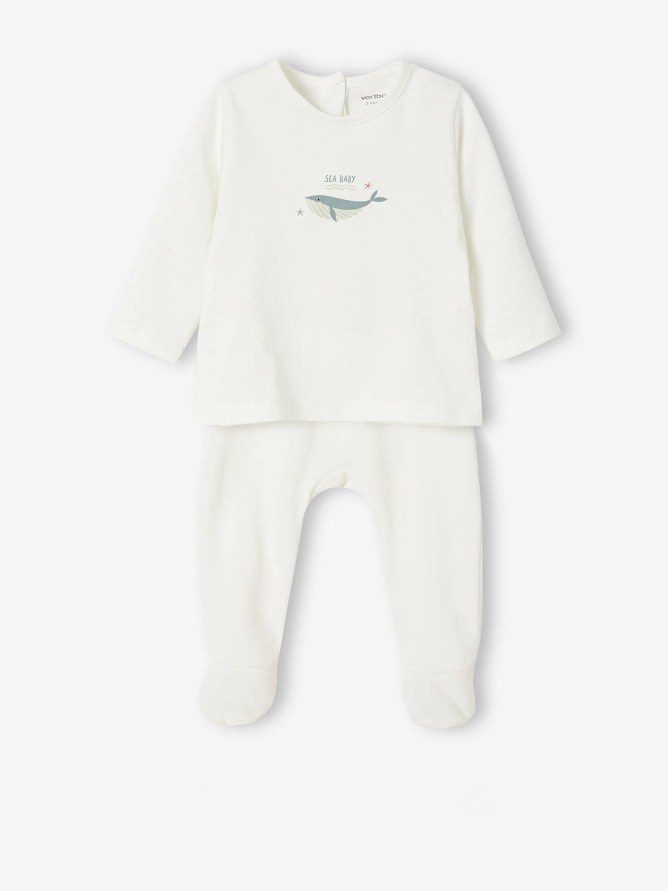 Vertbaudet 2er-Pack Baby Schlafanzüge Oeko-Tex - himmelblau