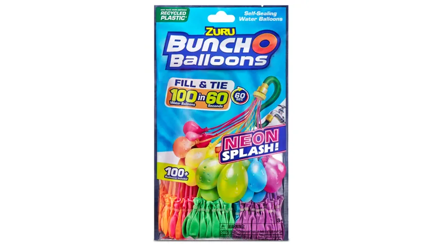 Zuru - Bunch O Balloons - Neon Splash (100 Neon-Wasserballons)