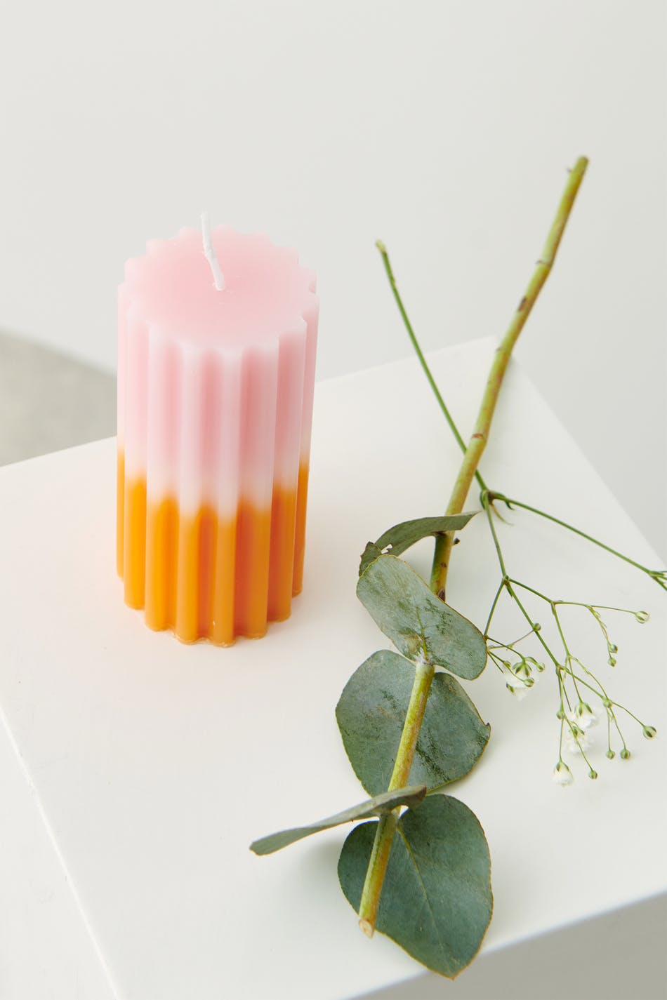 Three coloured candle