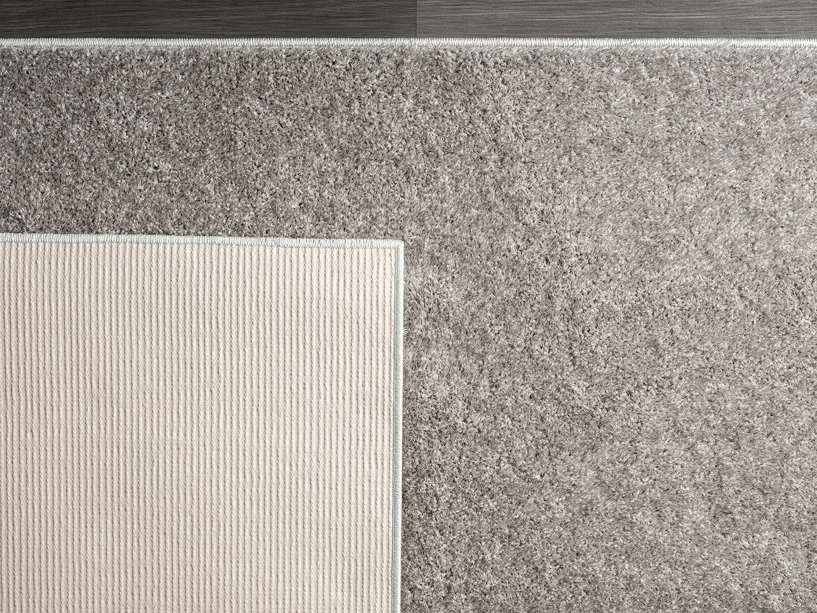 Hochflor-Teppich Glamour Moderner Teppich, Anti-Slip Rücken, Waschbar, the carpet, Rechteck, Höhe: 30 mm, Langflor, Wohnzimmer, Schlafzimmer, Einfarbig