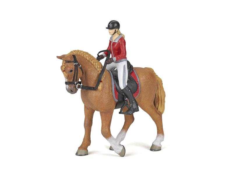 Figurine Cheval de promenade et sa cavalière