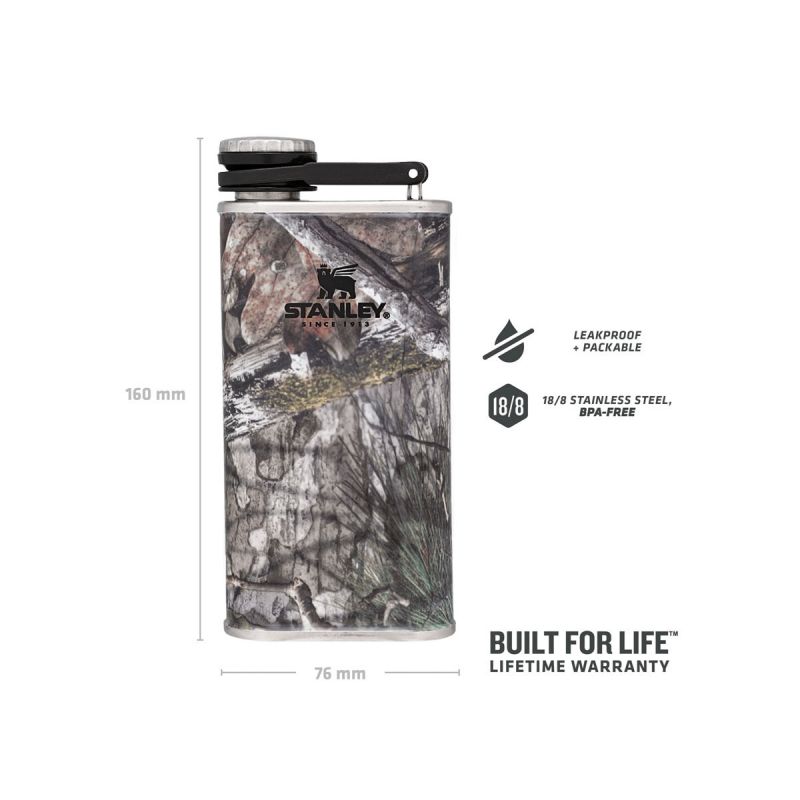 Taschenflasche, Stanley Classic Easy-Fill Wide Mouth Flask 8oz \/ 230ml Country DNA Mossy Oak