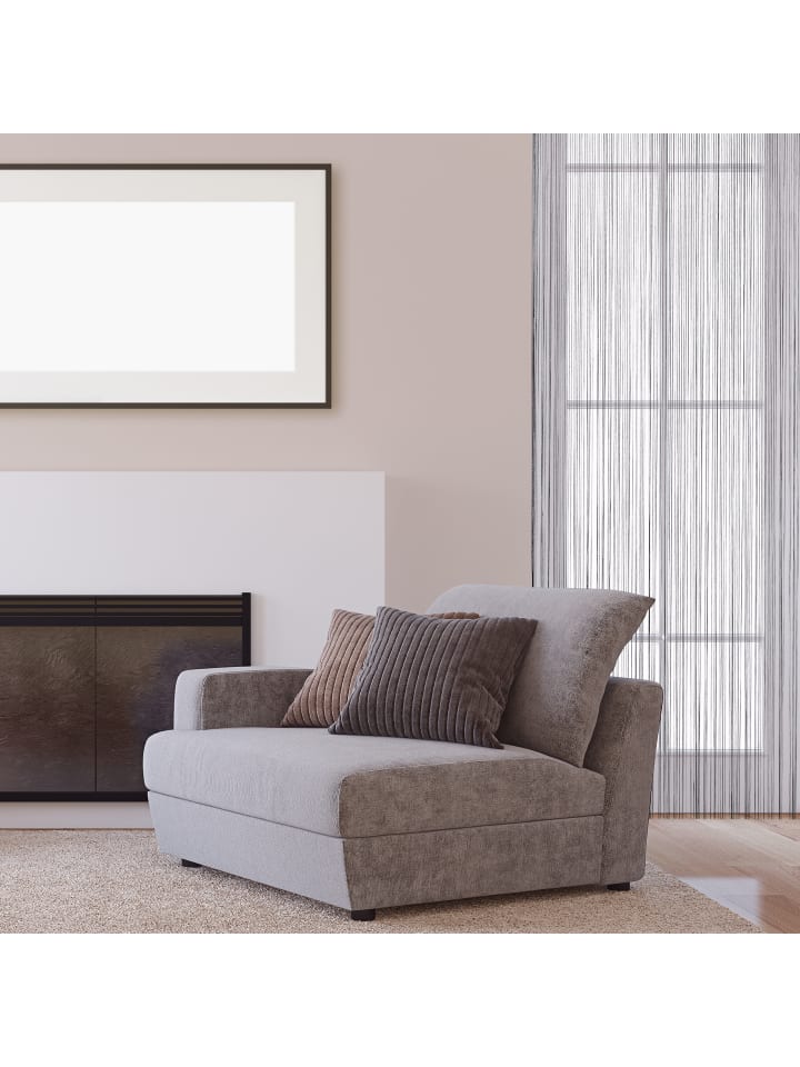 relaxdays 4x Fadenvorhang in Schwarz - (L)245 x (B)90 cm günstig kaufen onesize