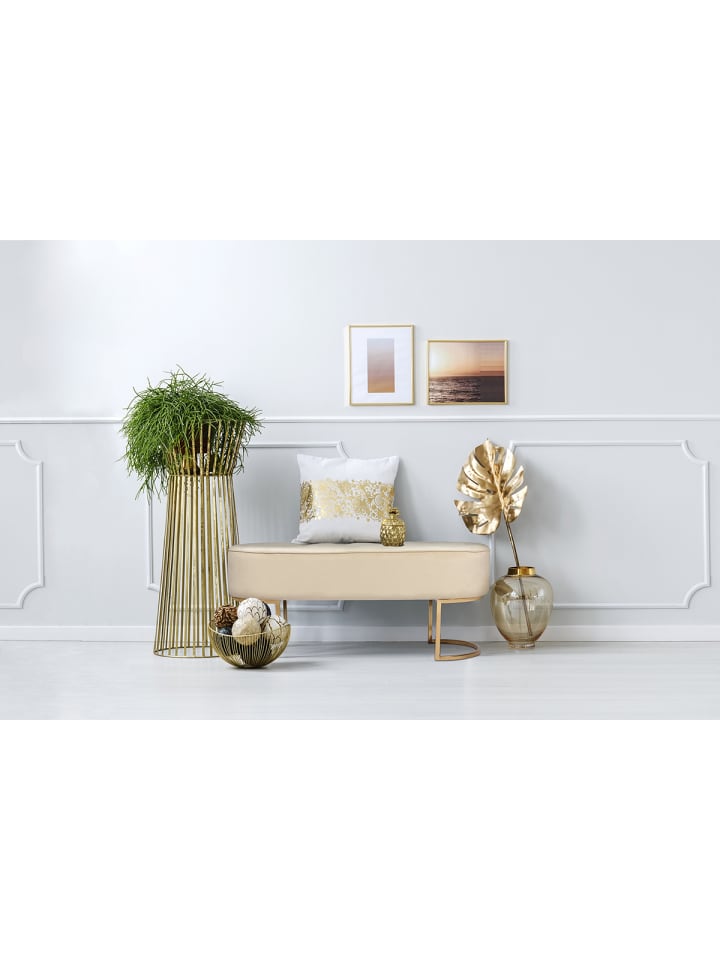 Kayoom Sitzbank Aryn in Creme / Gold günstig kaufen 40 x 40 cm