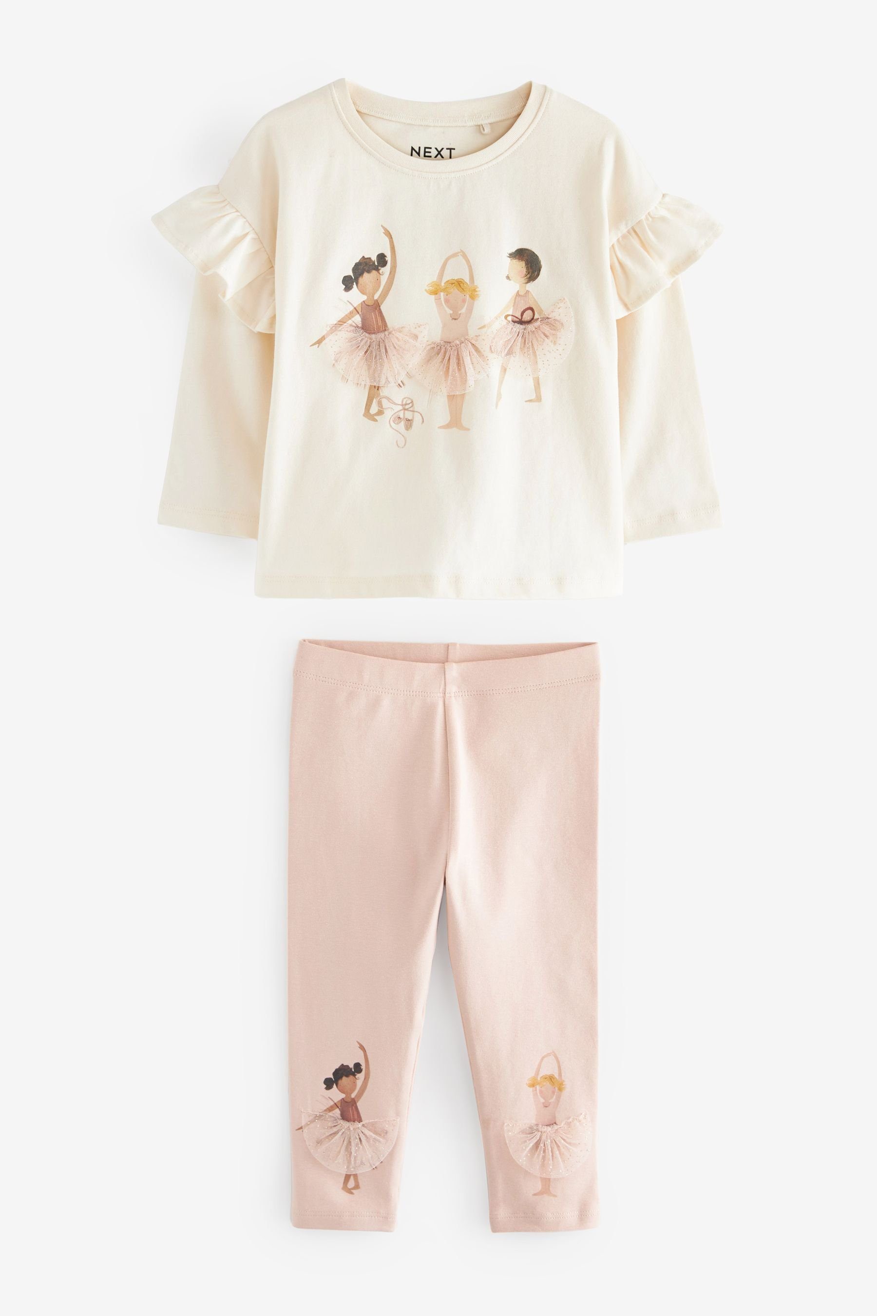Next Shirt & Leggings Ballerina-Set mit Langarmshirt und Leggings (2-tlg)