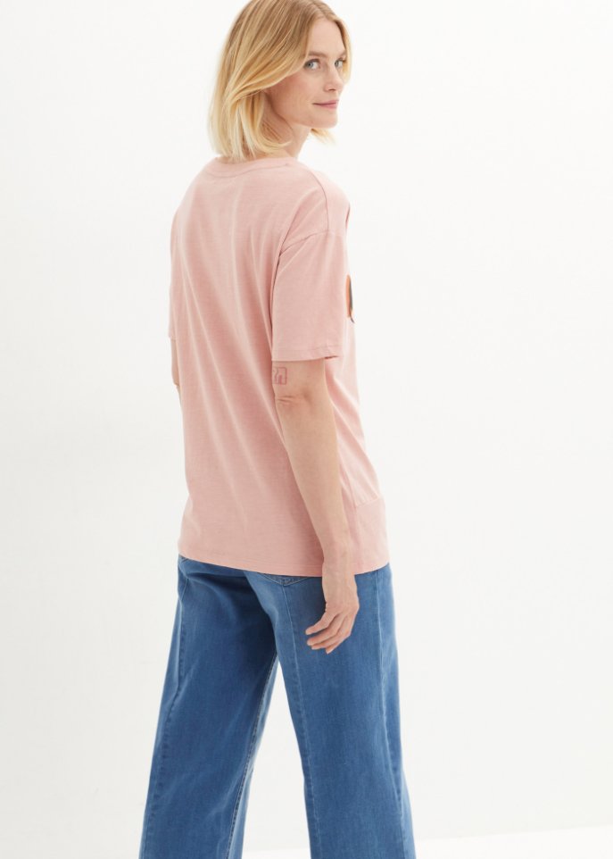 T-Shirt mit Tasche, 3/4 Arm