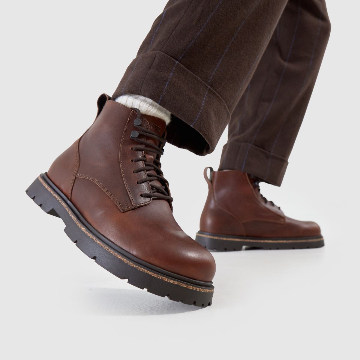 BIRKENSTOCK – Highwood – Mörkbruna snörstövlar