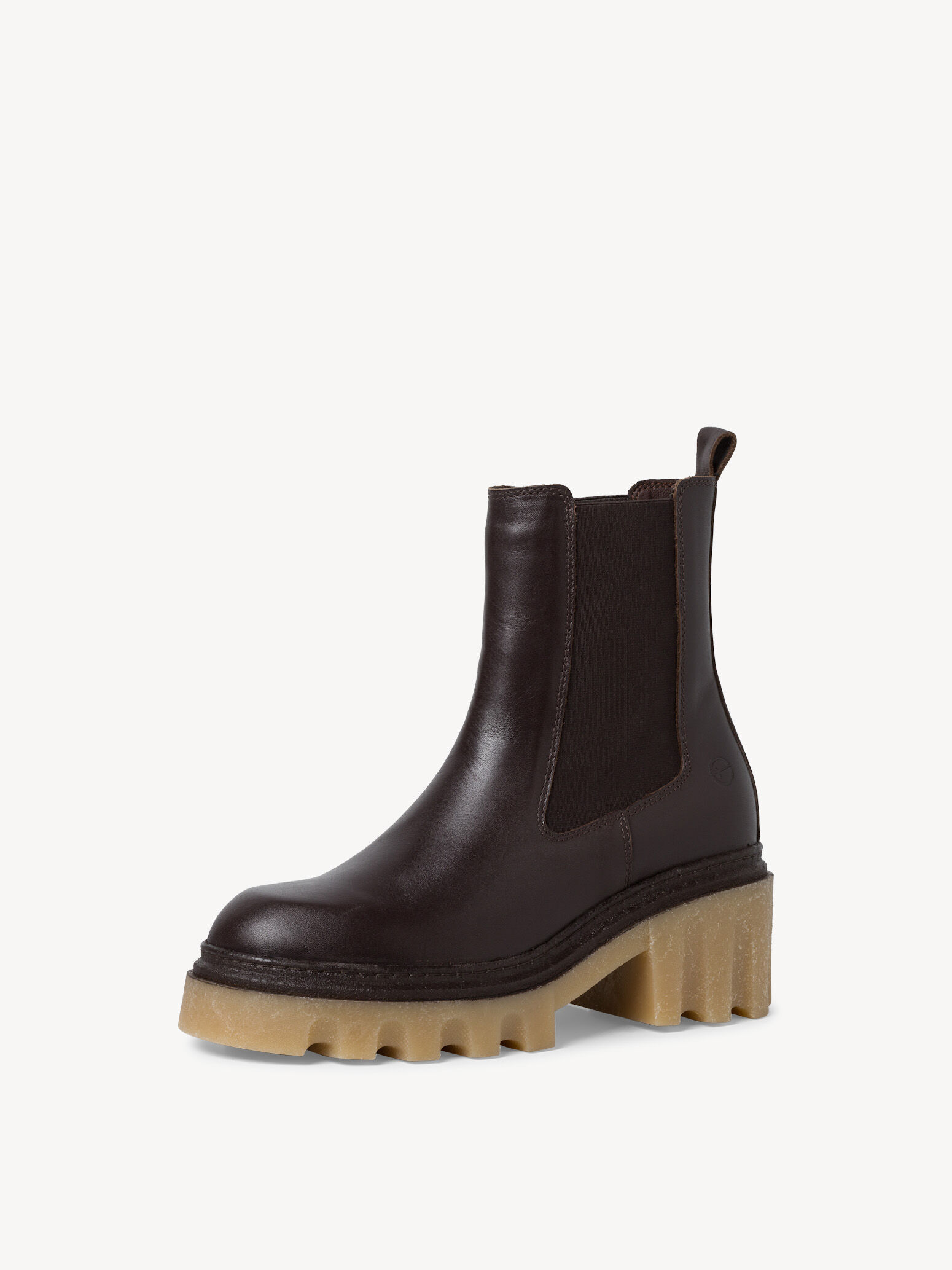 Bottine Chelsea en cuir - marron
