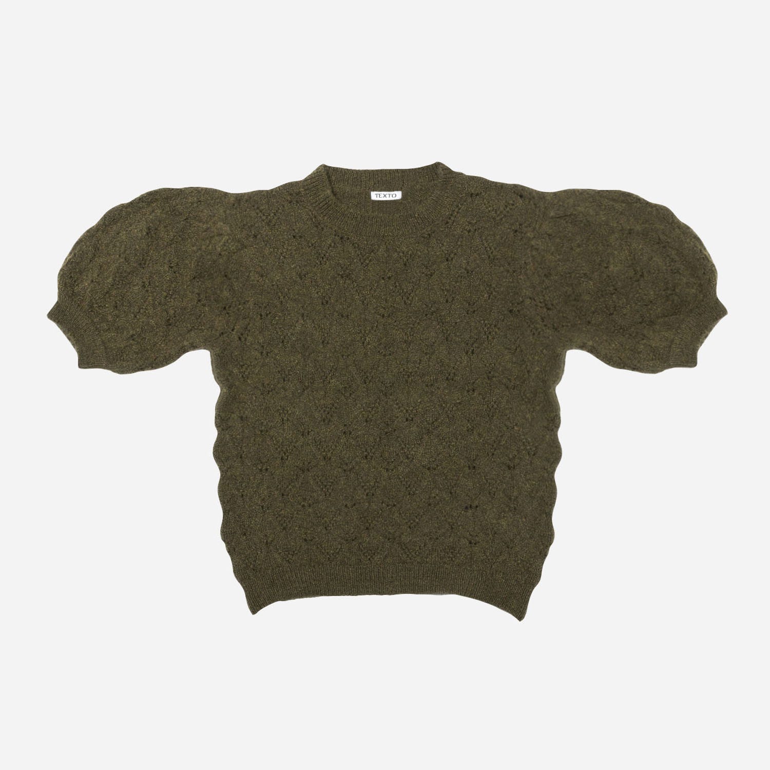 Pull TEXTO kaki tricot ajouré