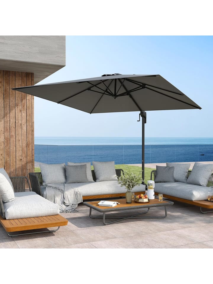 COSTWAY Sonnenschirm 300 x 300 cm in Grau günstig kaufen onesize