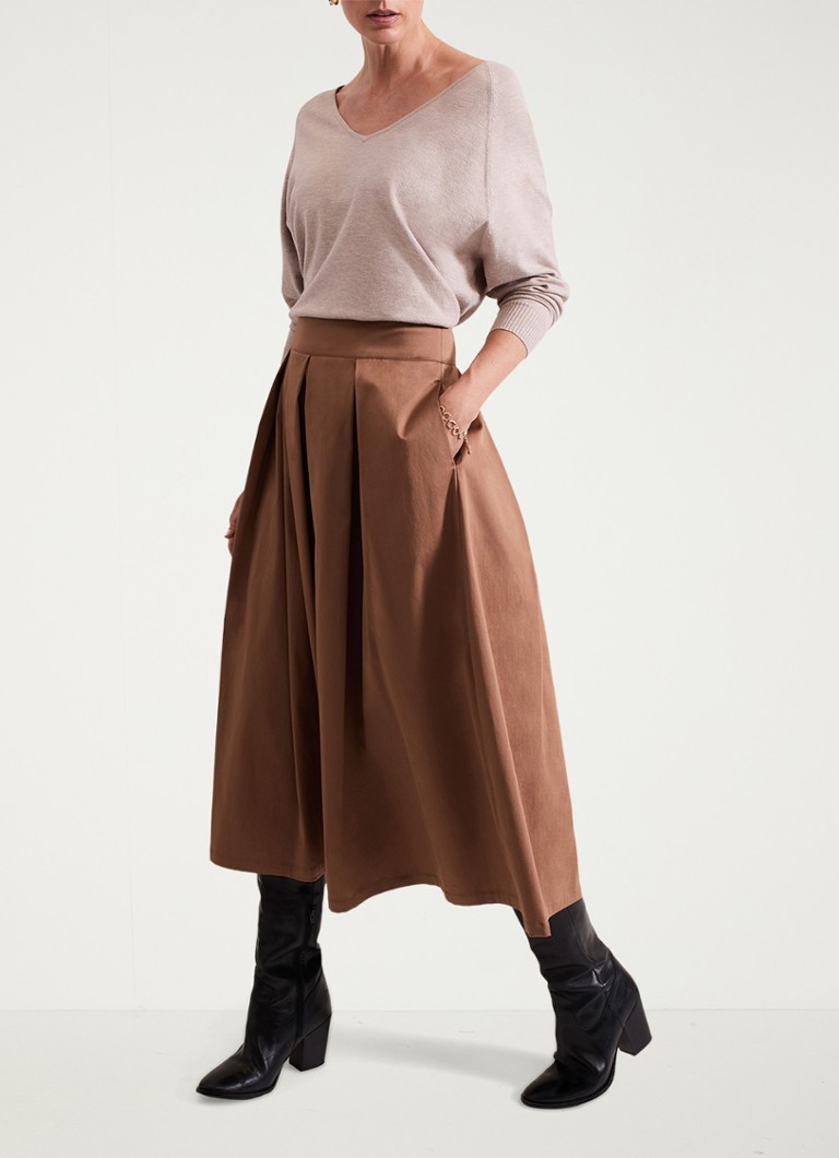 Pulover Phase Eight Senita cu guler în V, tricotat fin